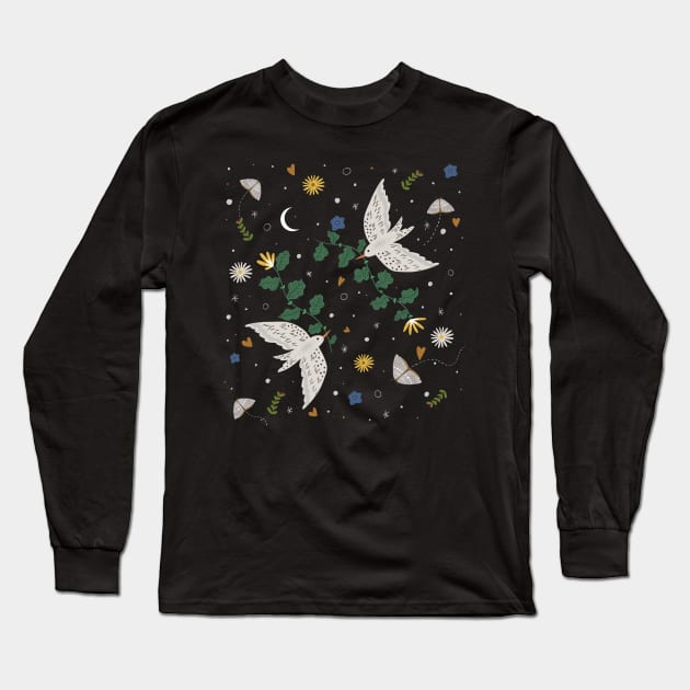 Birds Long Sleeve T-Shirt by Dilaraizm